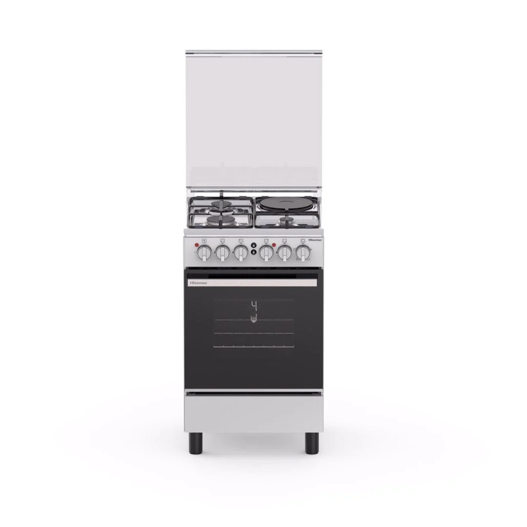 Hisense 50cm × 55cm 3+1 Free-Standing Cooker with Electric Oven Stainless Steel – HF531GEES